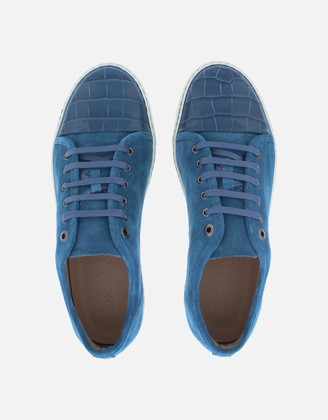 - Mens Crocodile Embossed DBB1 Sneakers Blue