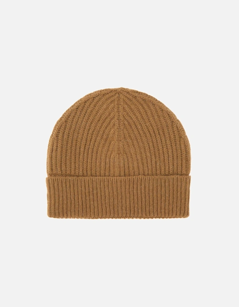 Men's Ribbed-Knit Beanie Brown