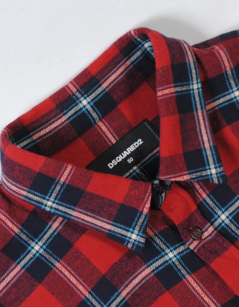 Men's Label Pattern Shirt Red