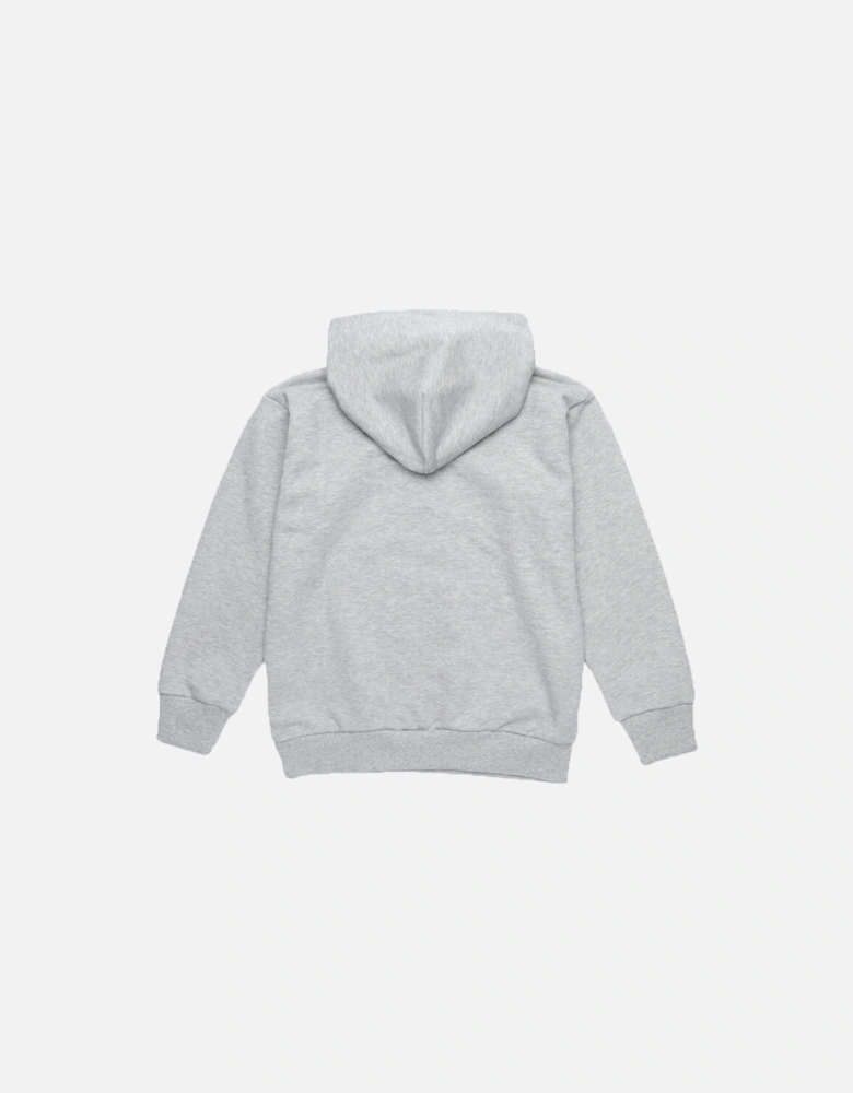 Boys Multicoloured Logo Print Cotton Sweatshirt Hoodie Grey