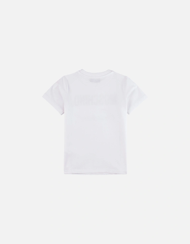 Girls Couture Diamante Logo T-Shirt White