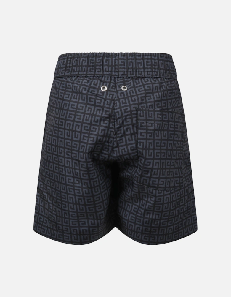 Boys Logo Swim-Shorts Black