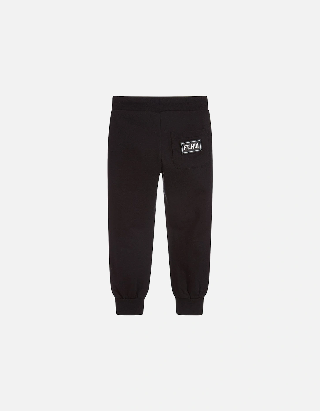 Boys Back Pocket Logo Joggers Black