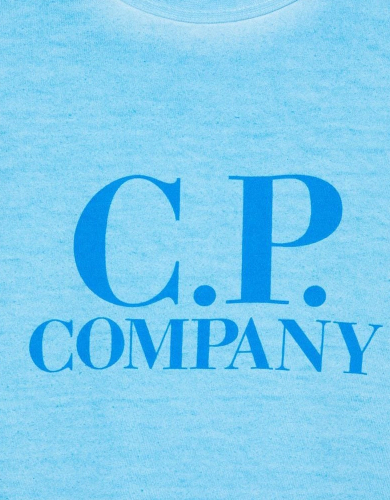 C.P Company Boys Jersey Logo T-shirt Blue