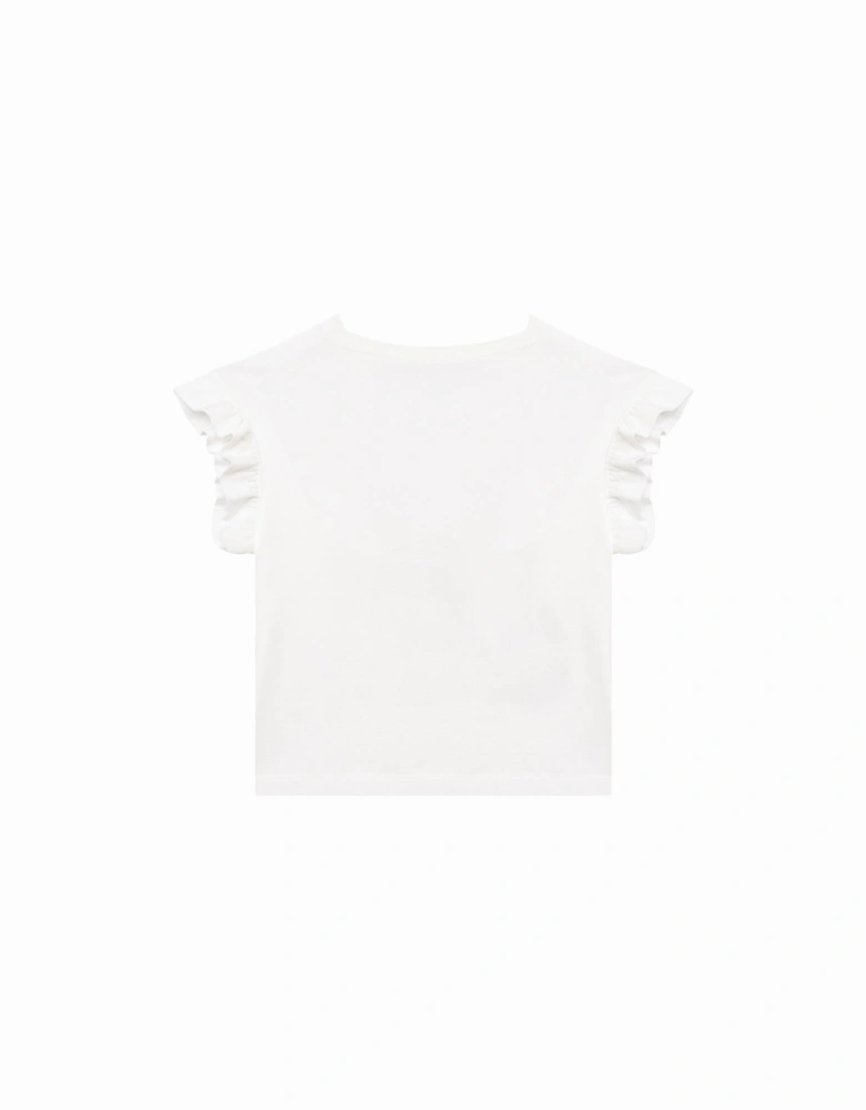 Girls Bear T-Shirt & Shorts Set White
