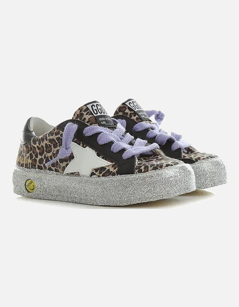 Golden Goose Girls May Leopard Print Shoes Brown