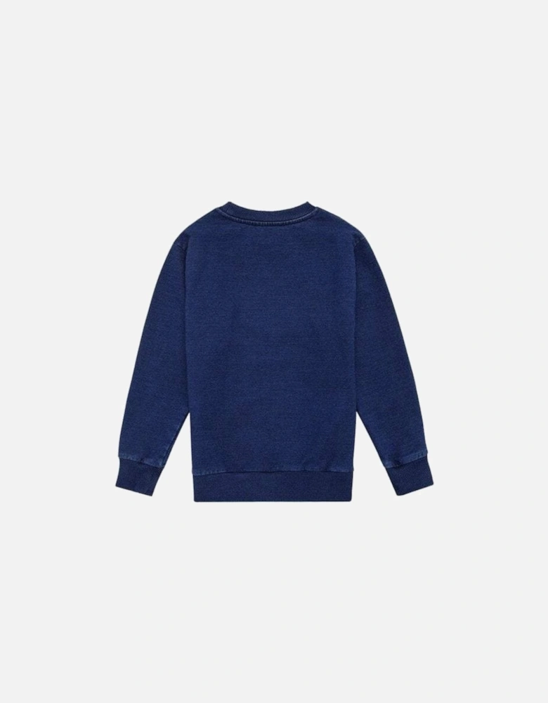 Boys Embroidered Sweater Blue
