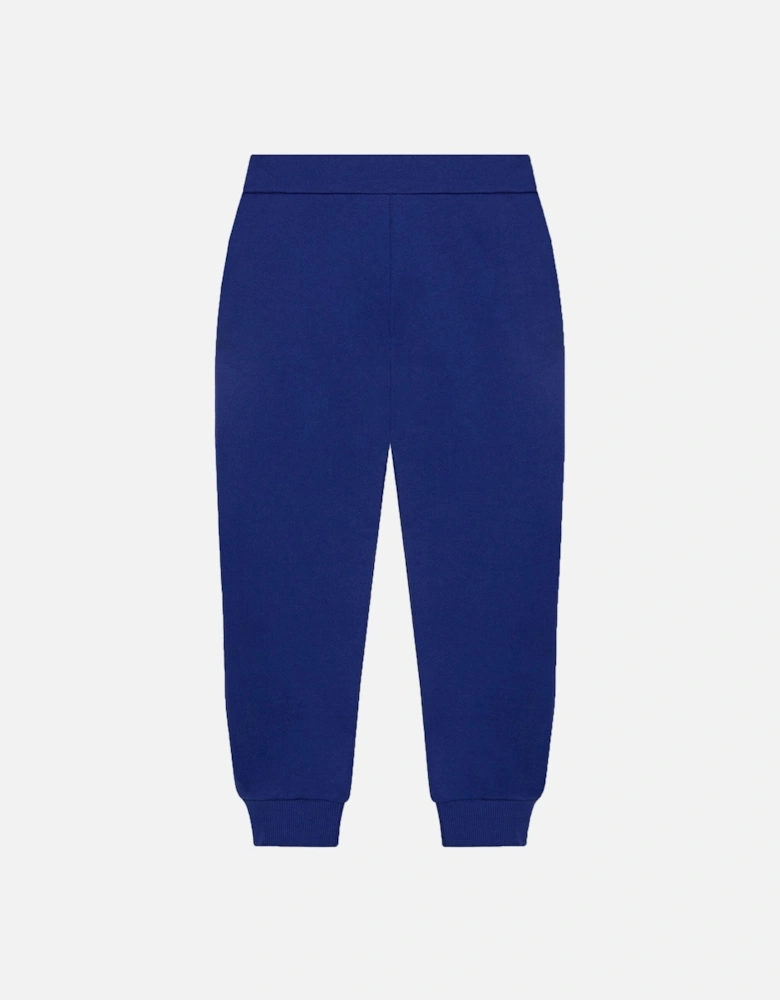 Boys Cotton Logo Joggers Blue