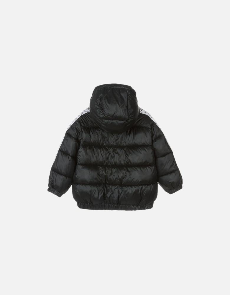 Unisex Babys Tape Padded Jacket Black