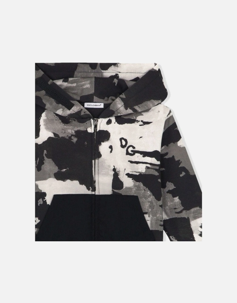 Boys Camouflage Zip Top Hoodie