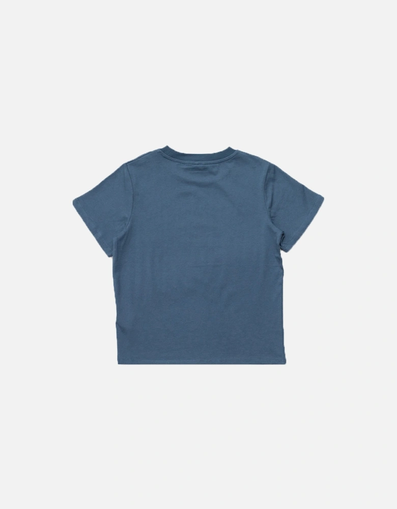 Unisex Dotted Logo T Shirt Blue