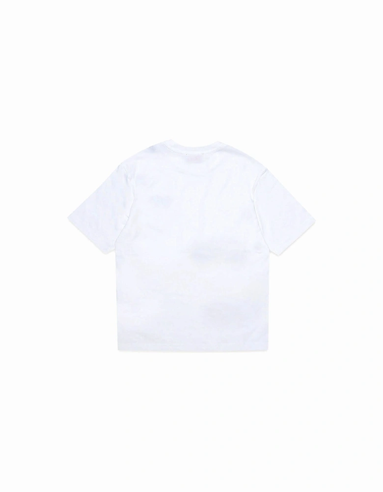 TJUSTWAVES Logo Print T-shirt White