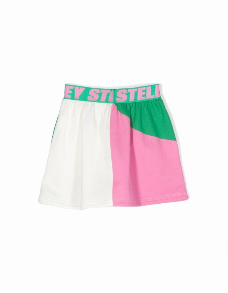 Girls Band Logo Skirt Green