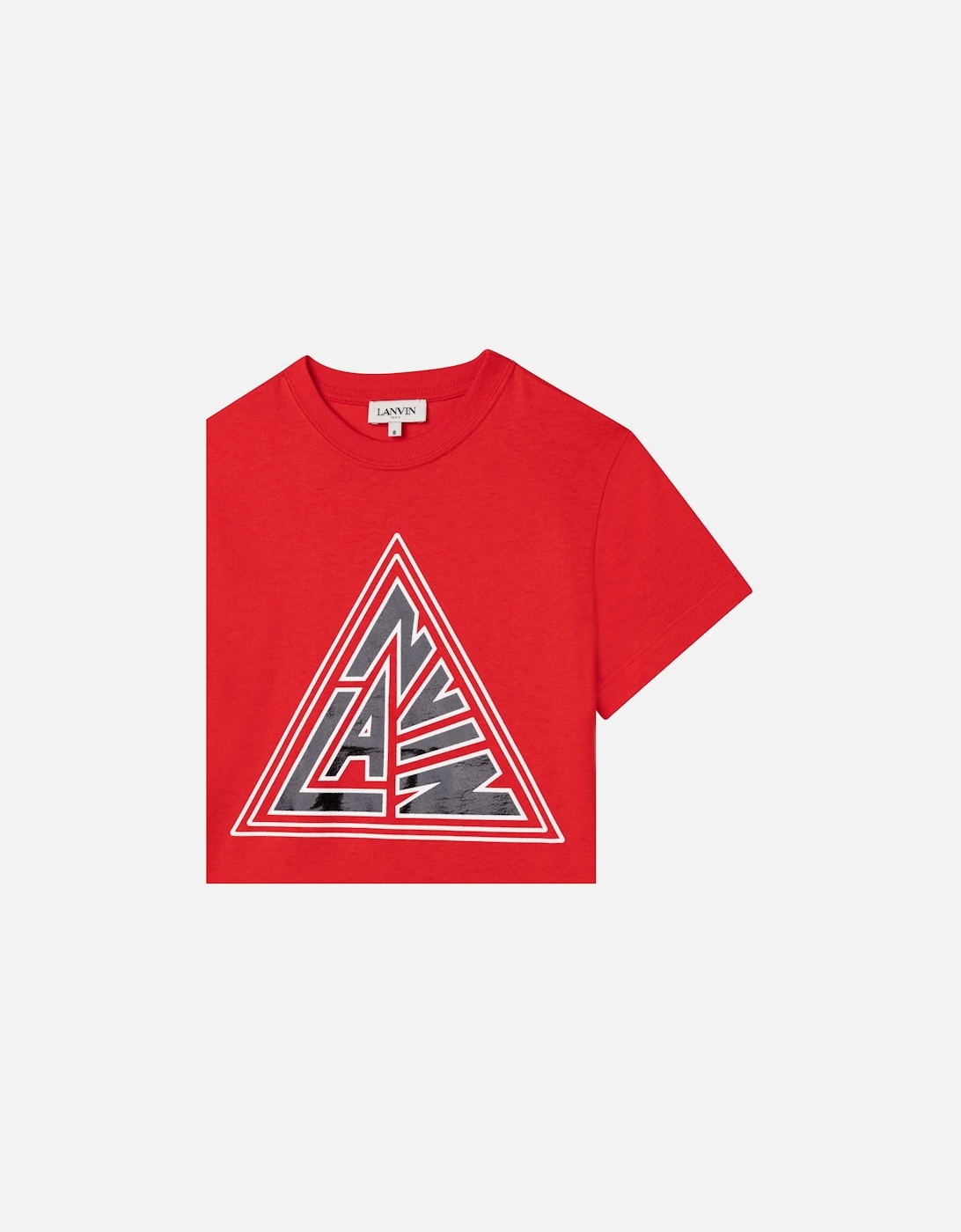 Boys Triangle Logo T Shirt Red