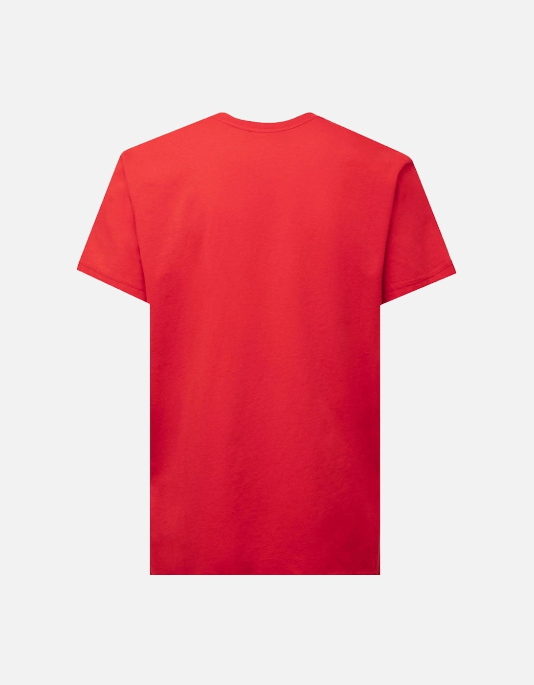 Boys Logo Print Cotton T-Shirt Red