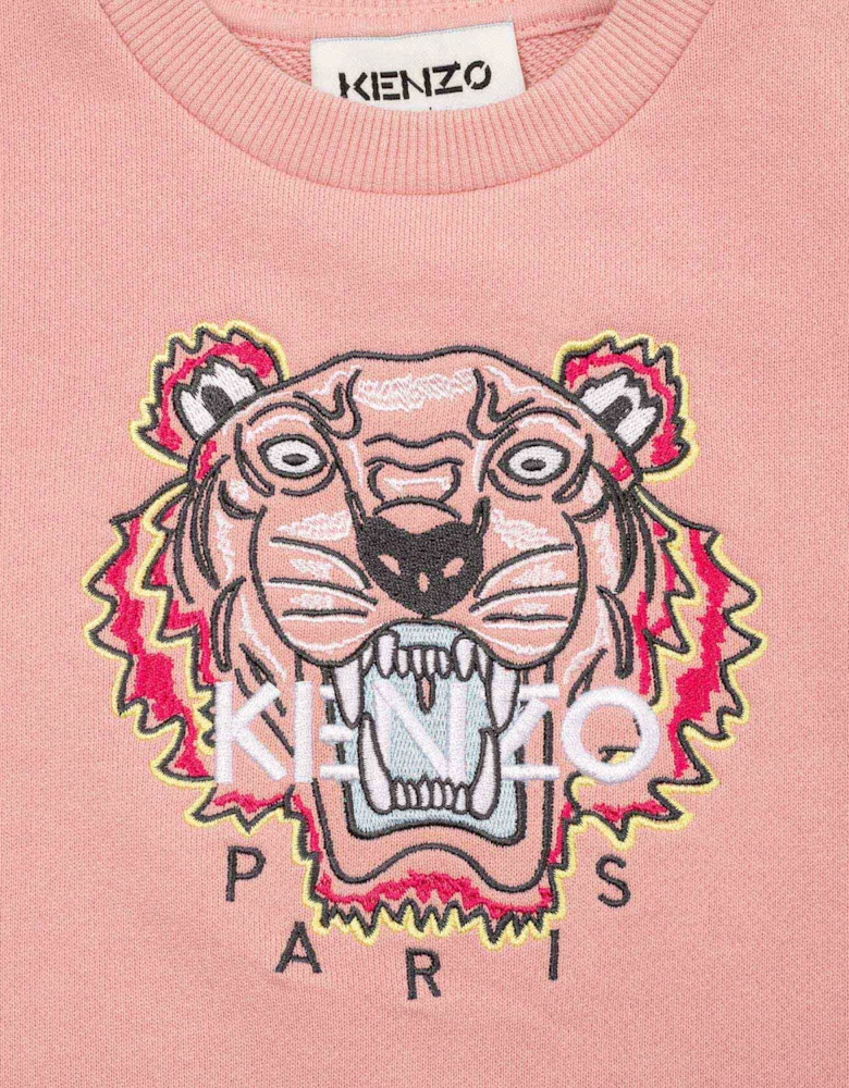 Baby Girls Tiger Logo Dress Pink