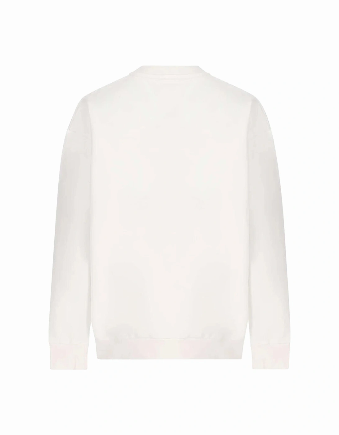 Girls Multicolour Logo Sweater White