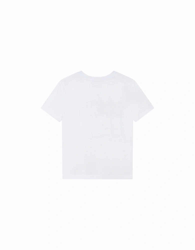 Boys Multi Logo T Shirt White