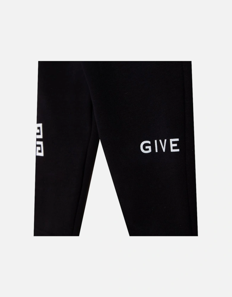 Unisex Multi Logo Joggers Black