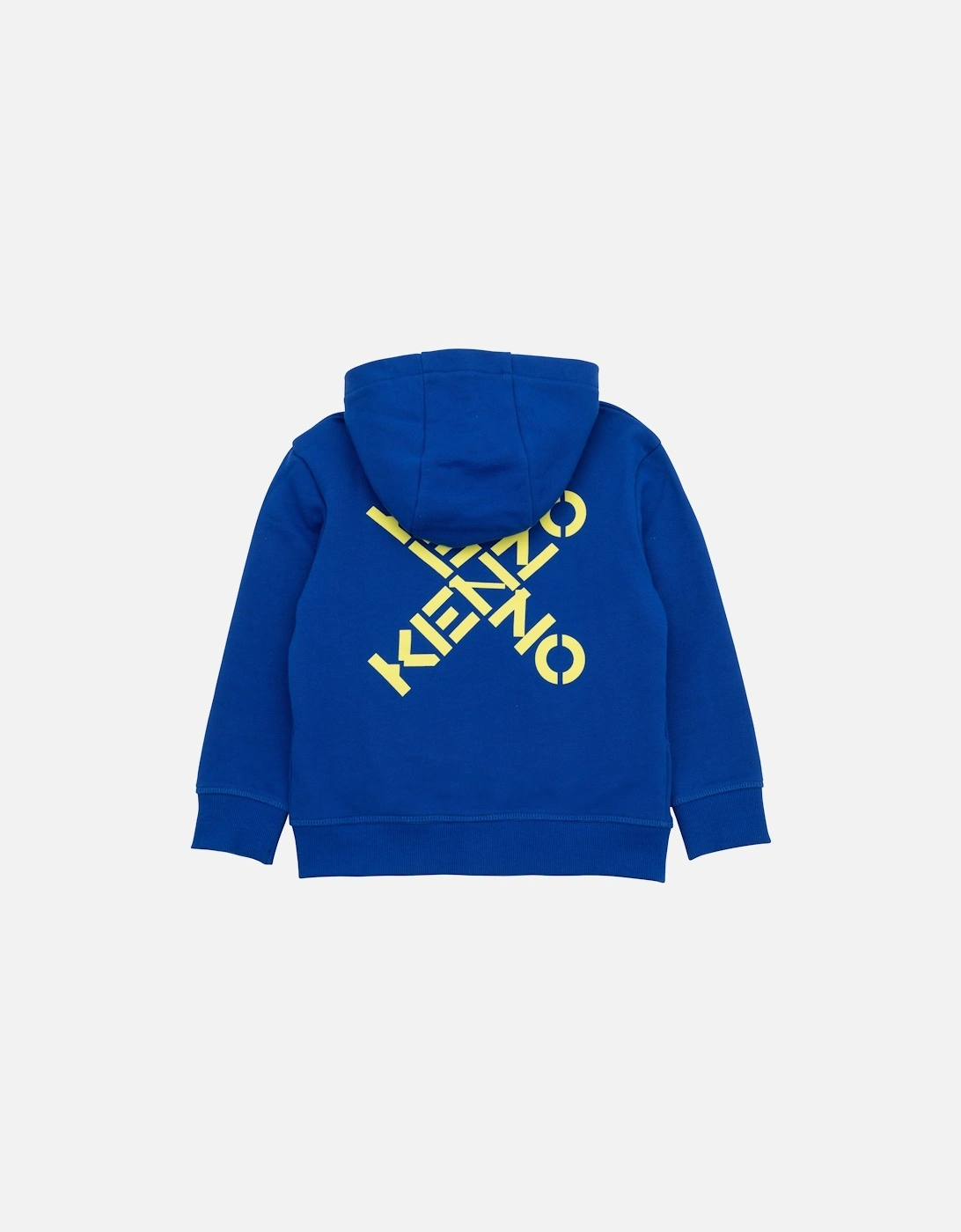 Boys Across Logo Zip Up Hoodie Blue