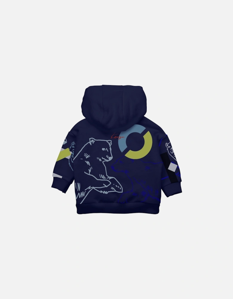 Baby Boys Multi Iconic Zip Up Cardigan Blue