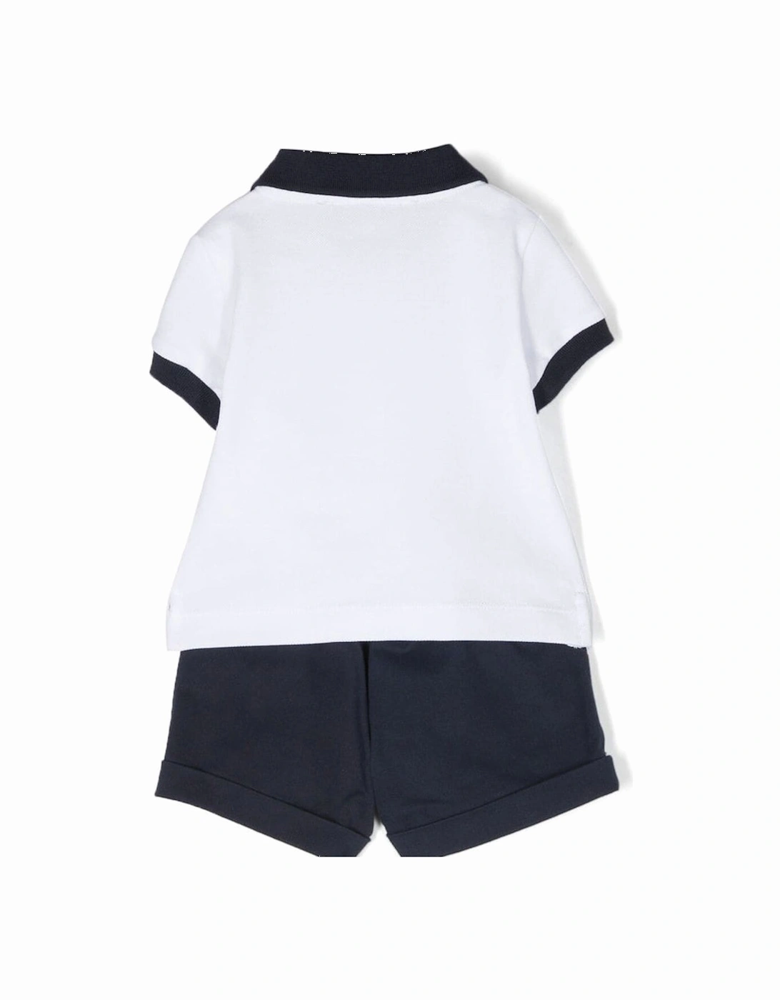 Baby Boys Polo & Shorts Set White