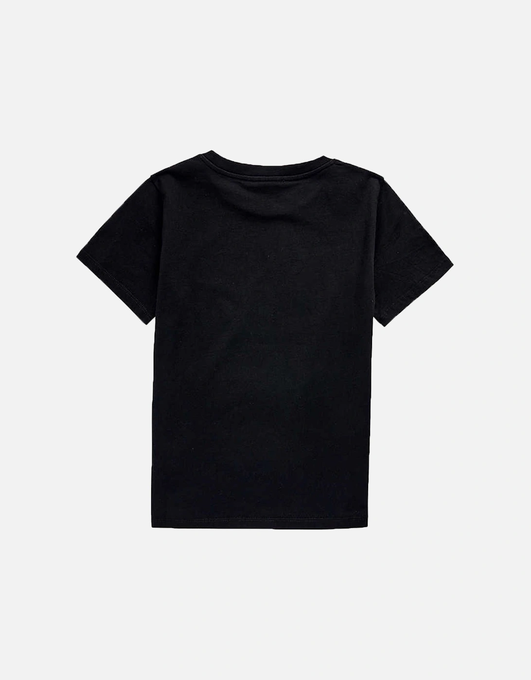Boys Silver Tone Logo T-shirt Black