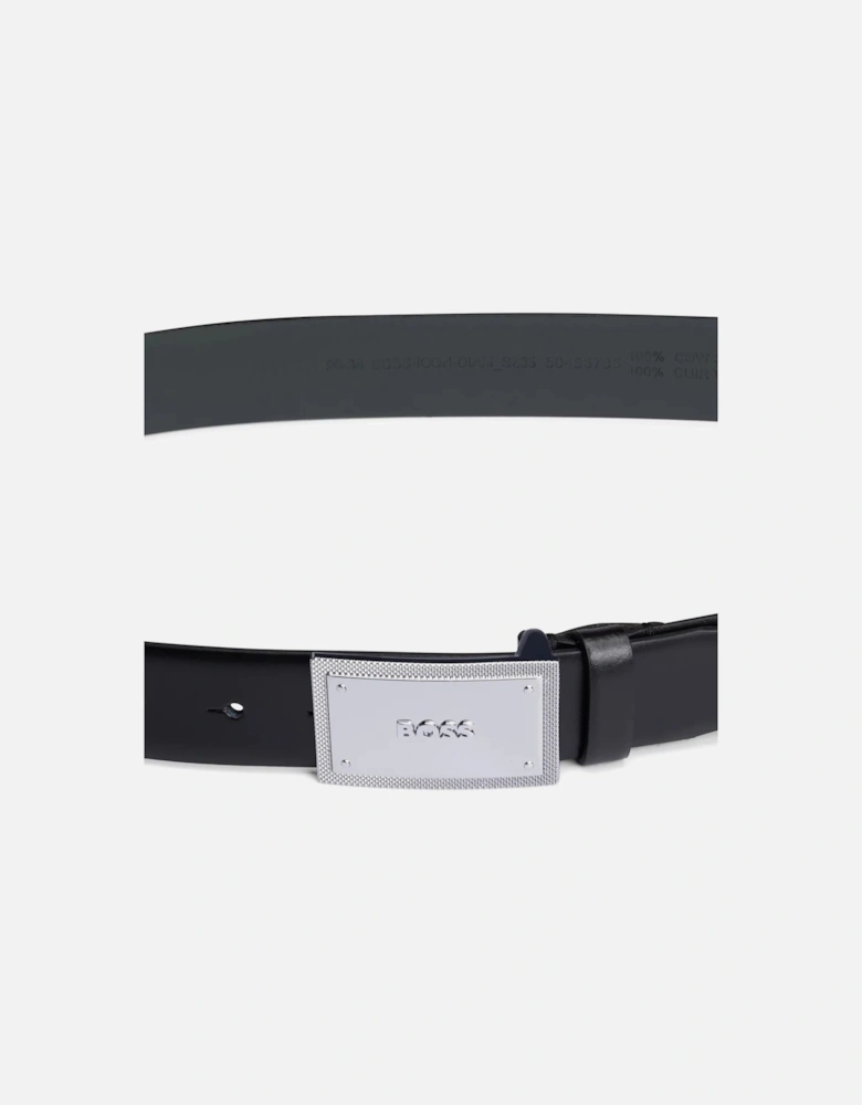Boss Mens Classic Plaque Belt Black