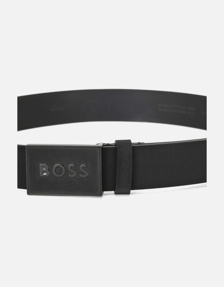 Mens Boss Icon Logo Belt Black