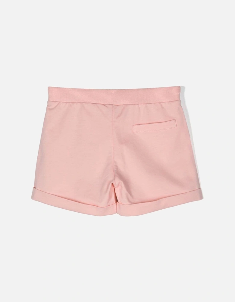 Girls Teddy Bear Print Shorts Pink