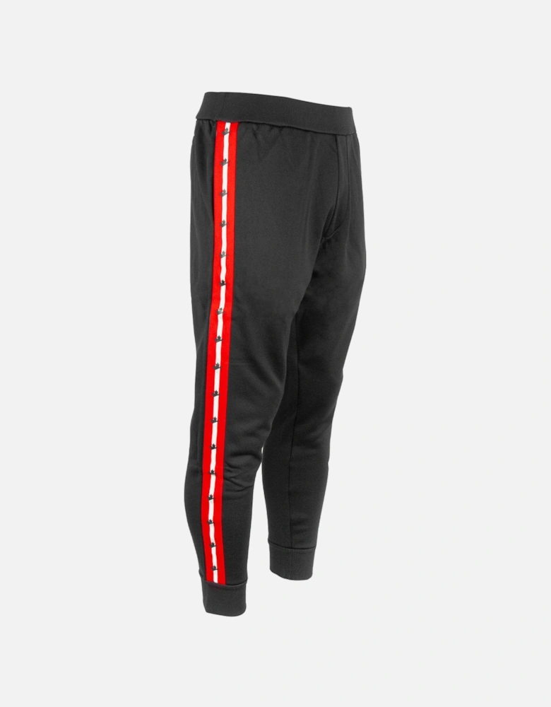 Men's Reflective Tape Logo Joggers Black