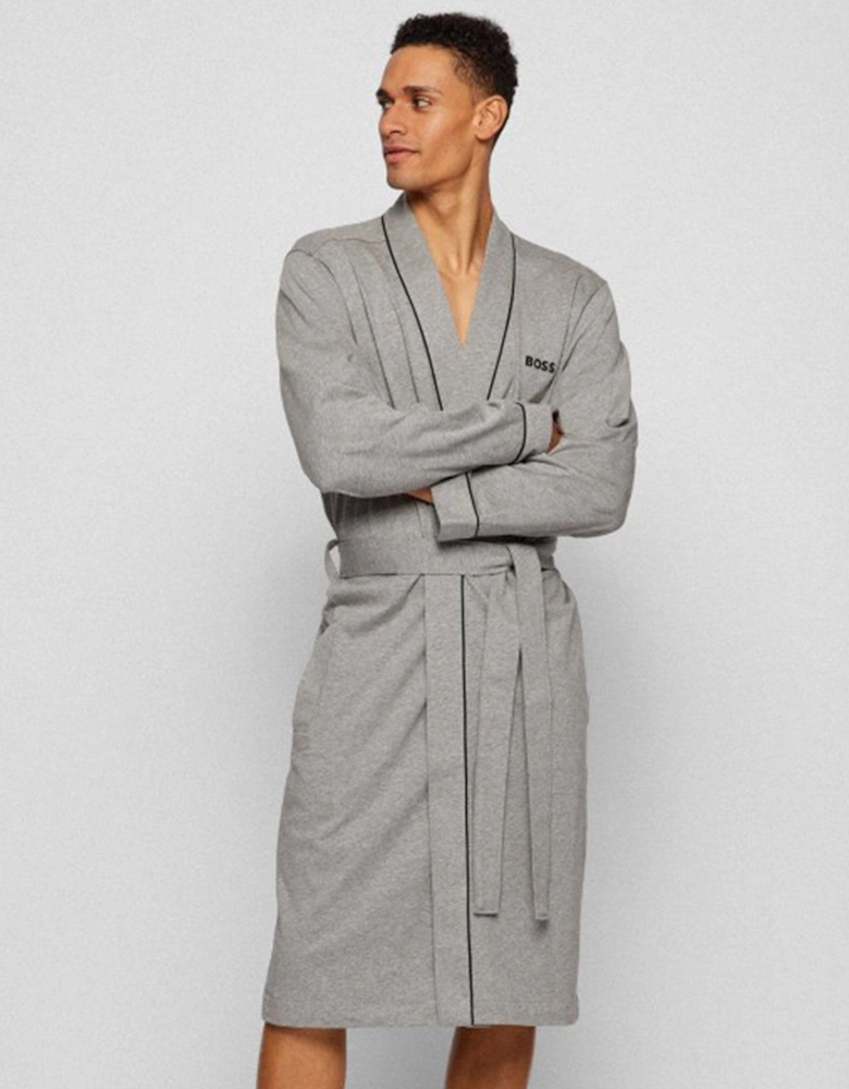 Mens Chest Logo Robe Grey