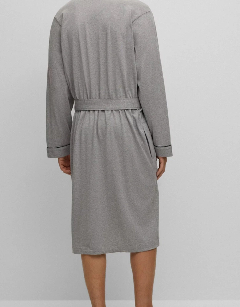 Mens Chest Logo Robe Grey