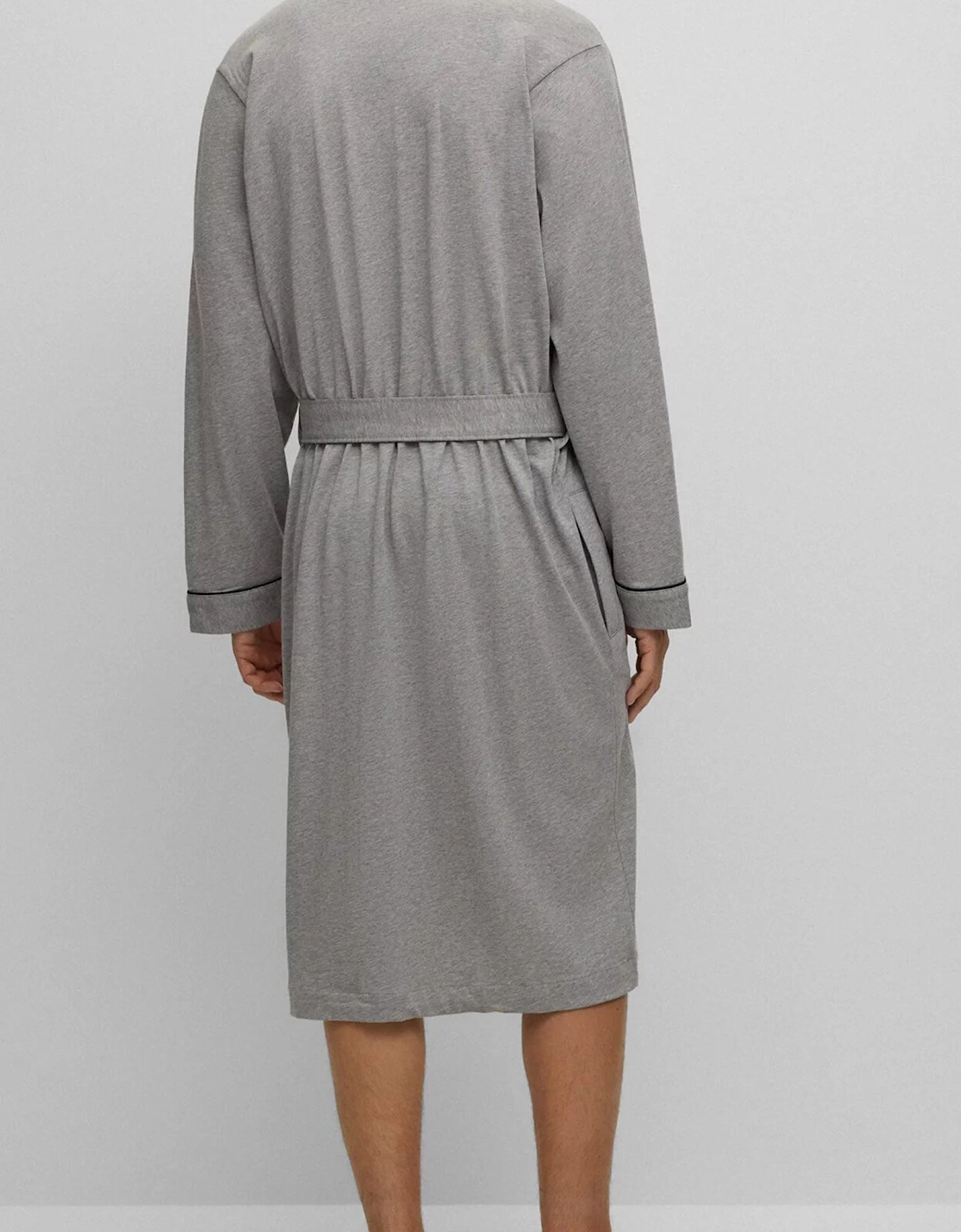 Mens Chest Logo Robe Grey