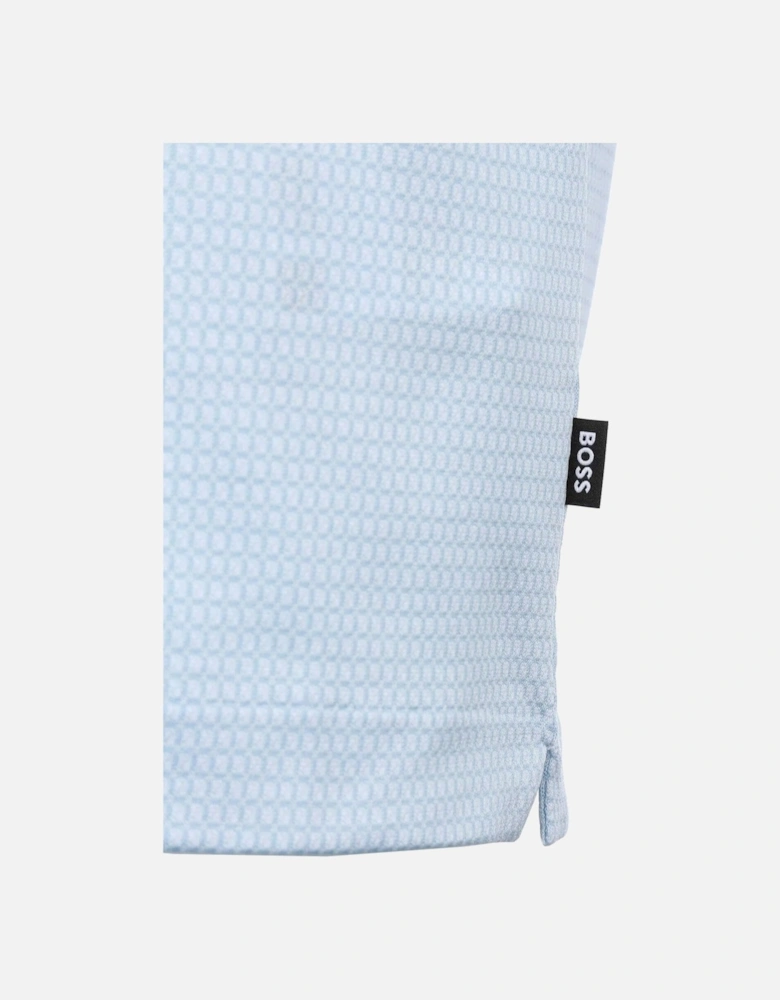 Mens Johnny Collar Polo Shirt Blue