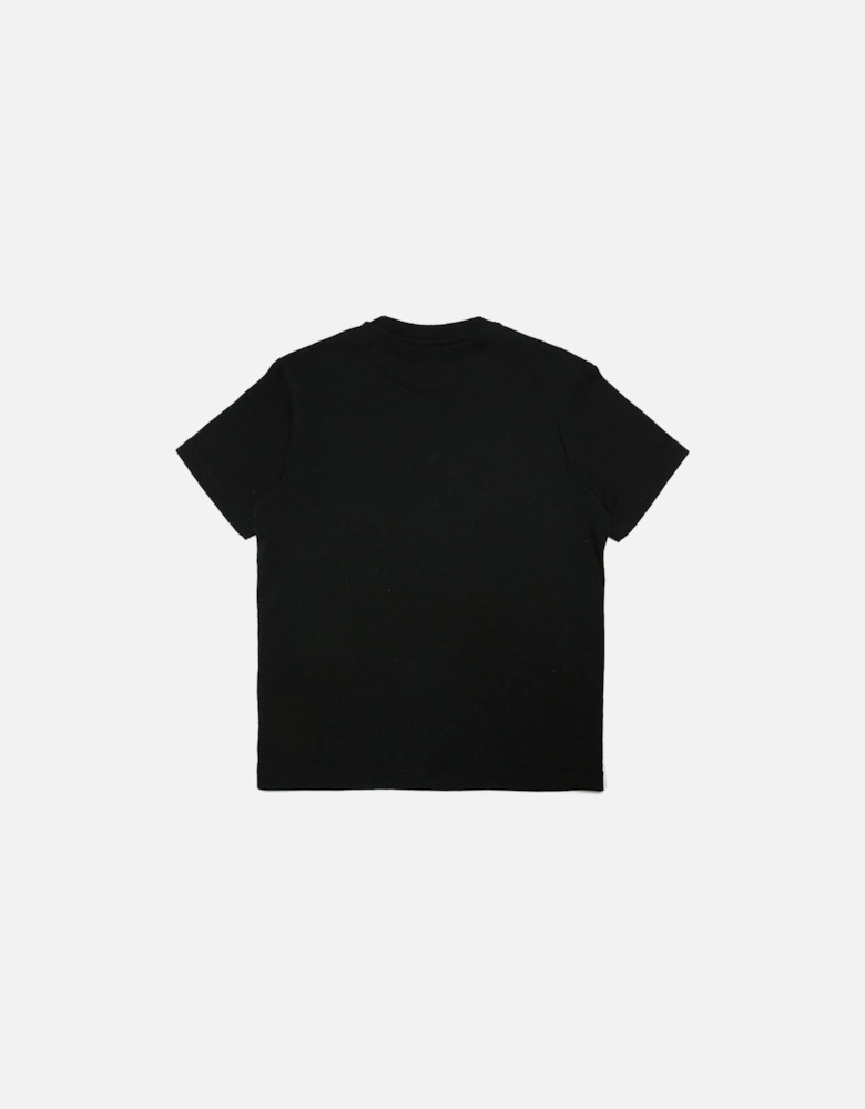Boys Logo Print T-shirt Black