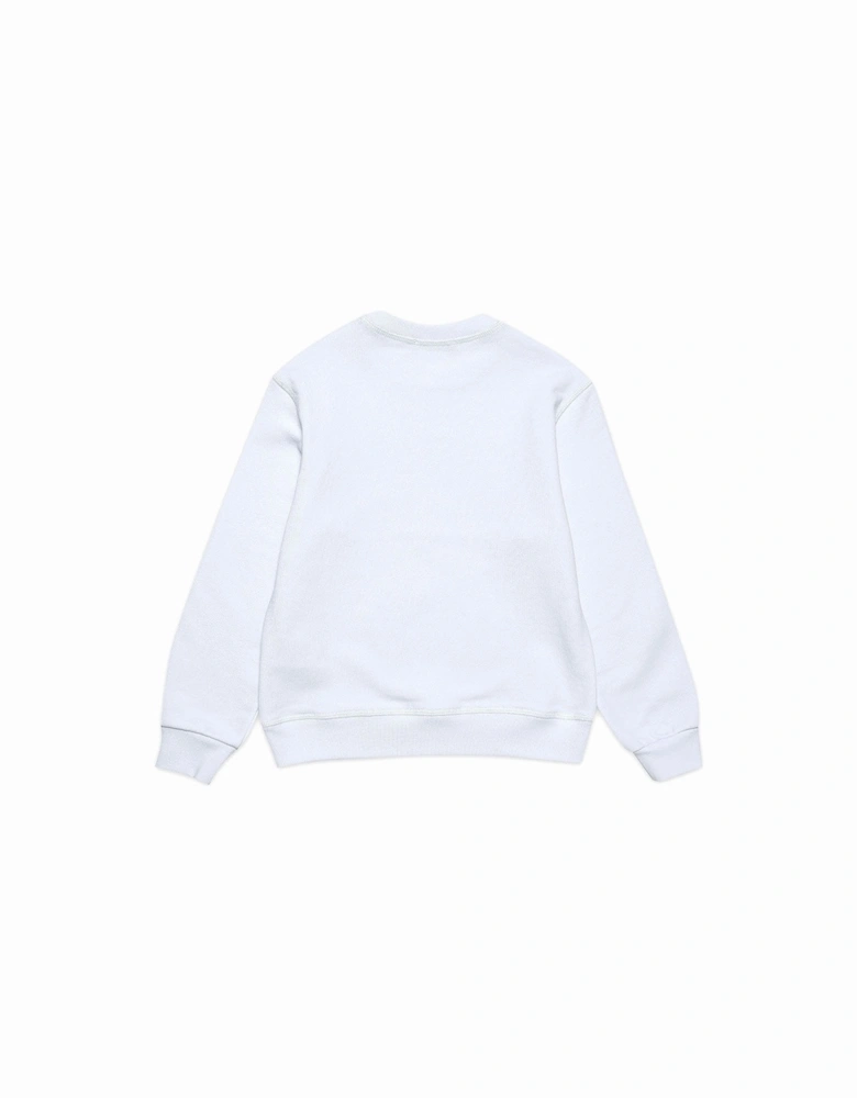 Boys Ceresio Milano Logo Print Sweater White