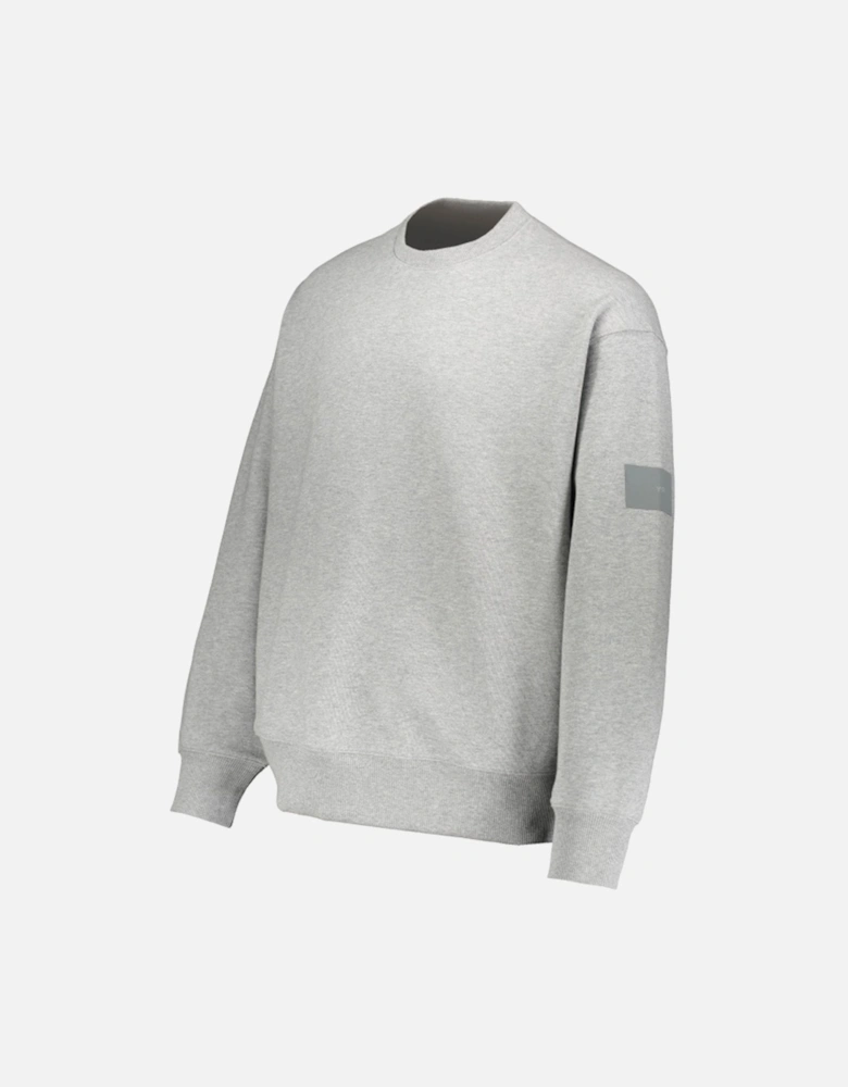 Y-3 Mens Organic Terry Crew Neck Sweater Grey