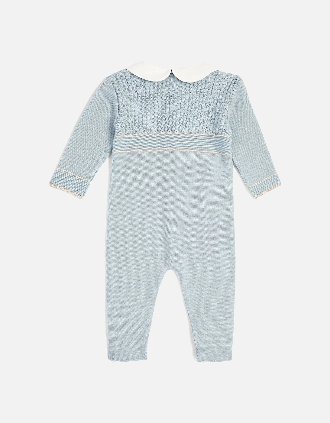 Paz Rodriguez Baby Unisex Knitted Romper Blue