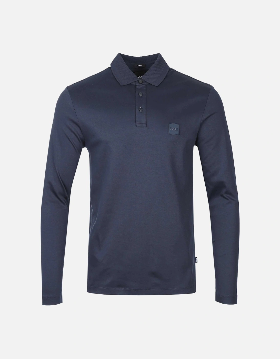Mens Square Logo Polo Shirt Navy, 5 of 4