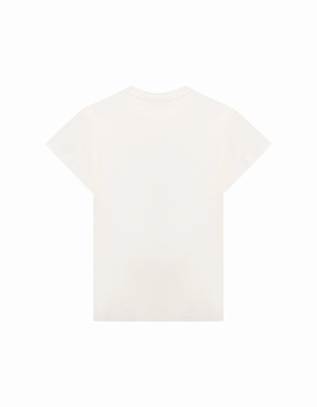 Girls Graphic Print T-shirt Dress White