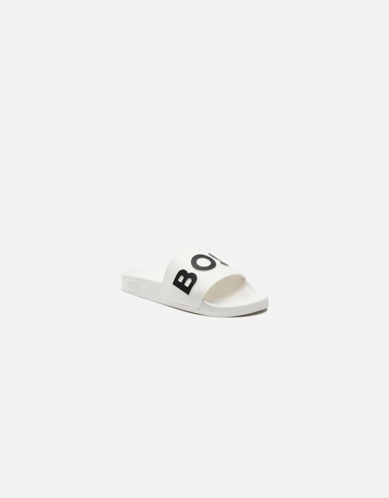 Mens Classic Logo Sliders White