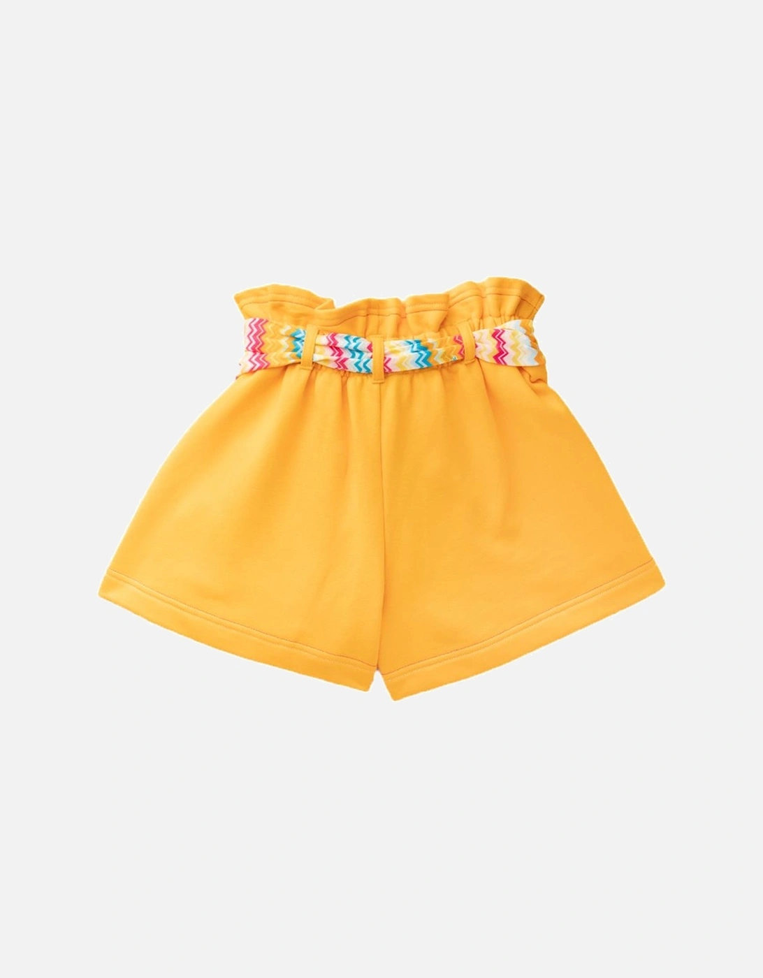 Girls Draped Casual Shorts Mustard Yellow