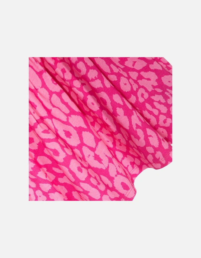 Baby Girls Leopard Print Jersey Dress Pink