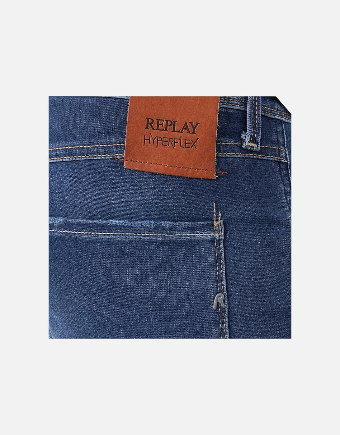 Mens Broken And Repaired Jeans Blue