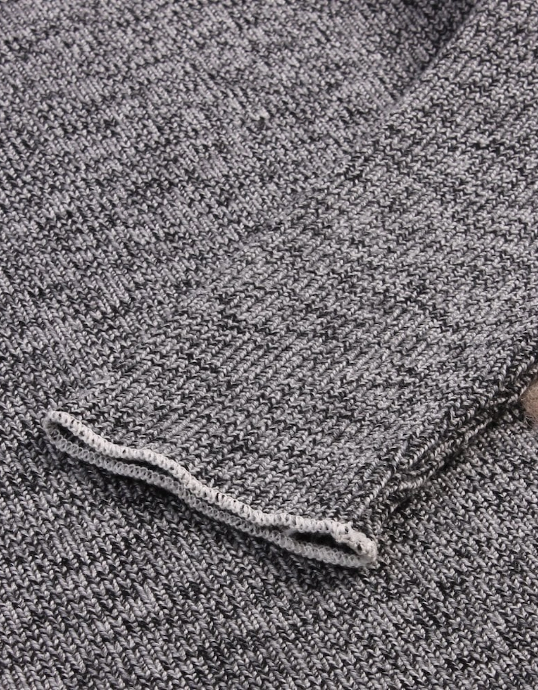 Men's Knitted Pocket Jumper Grey