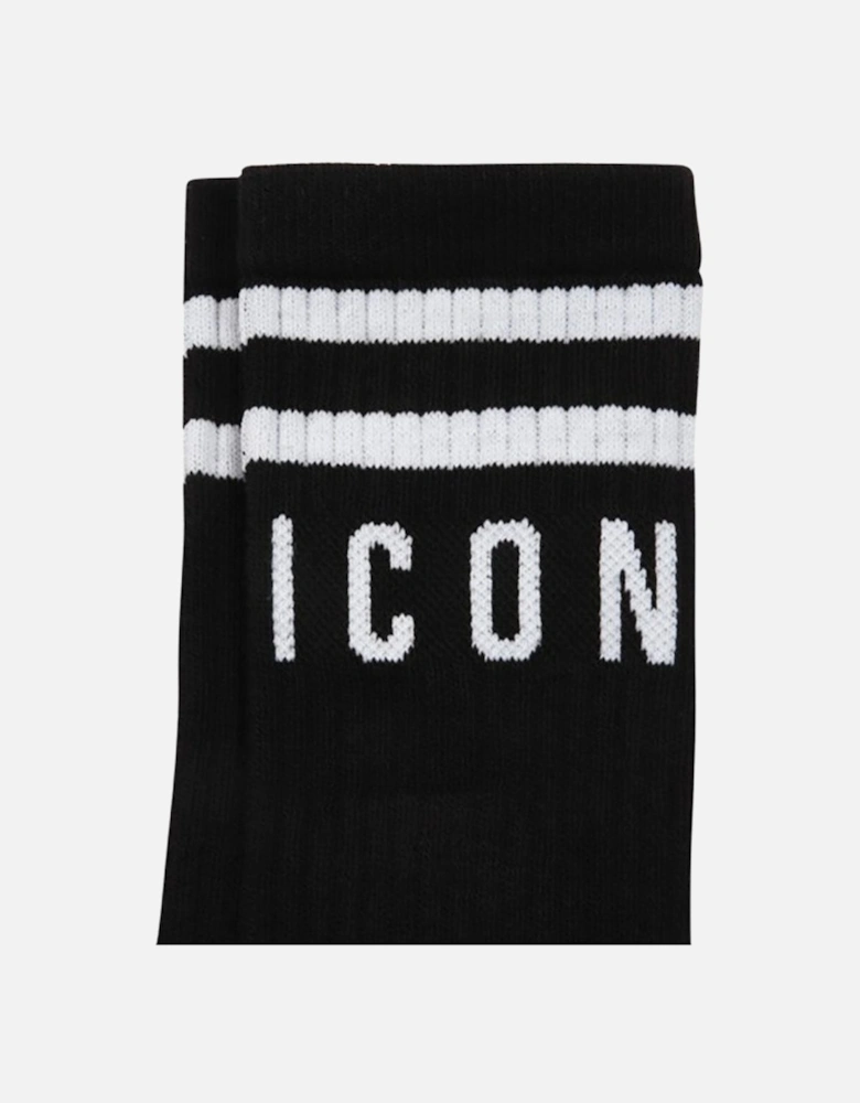 Boys Icon Logo Socks Black