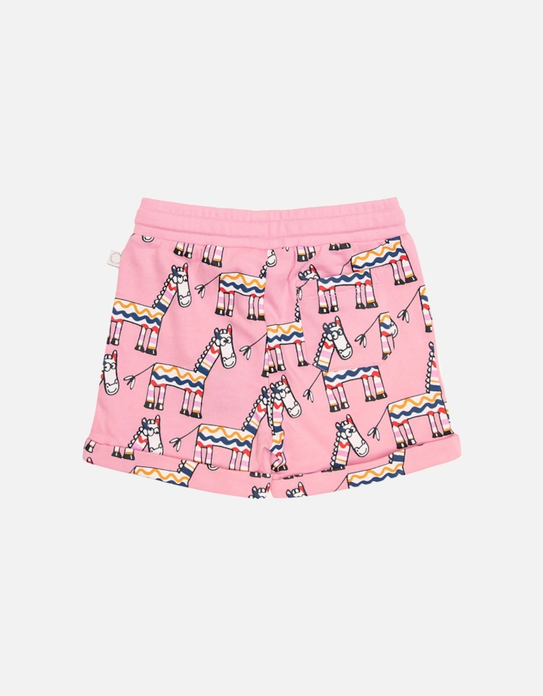 Baby Girls Zebra Print Shorts Pink
