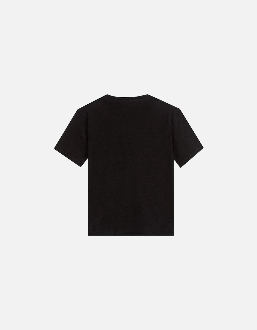 Boys Crown Cotton T-Shirt Black