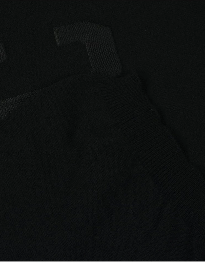 Men's Short Sleeve Logo Knitwear Black